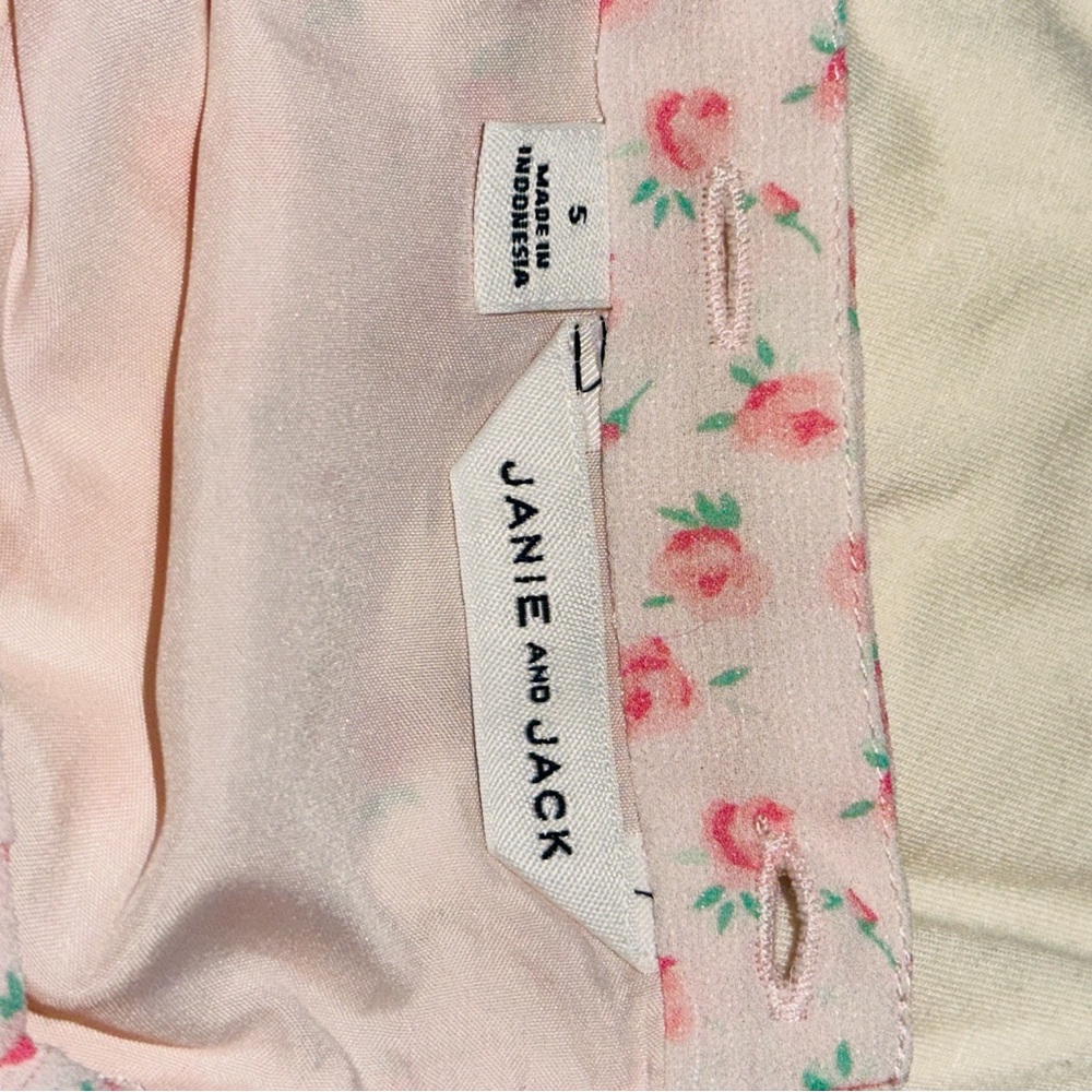 Janie and Jack Pink Floral chiffon romper 5t - Picture 4 of 4